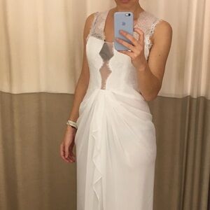 BCBG Elegant White Evening/Wedding  Dress